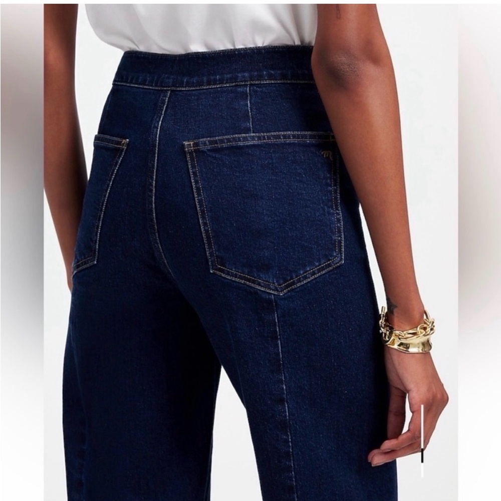 Madewell Emmett Wide-Leg Women's High Rise Dark Blue Jeans